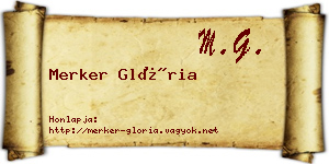Merker Glória névjegykártya